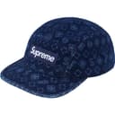 Flocked Denim Camp Cap view 2