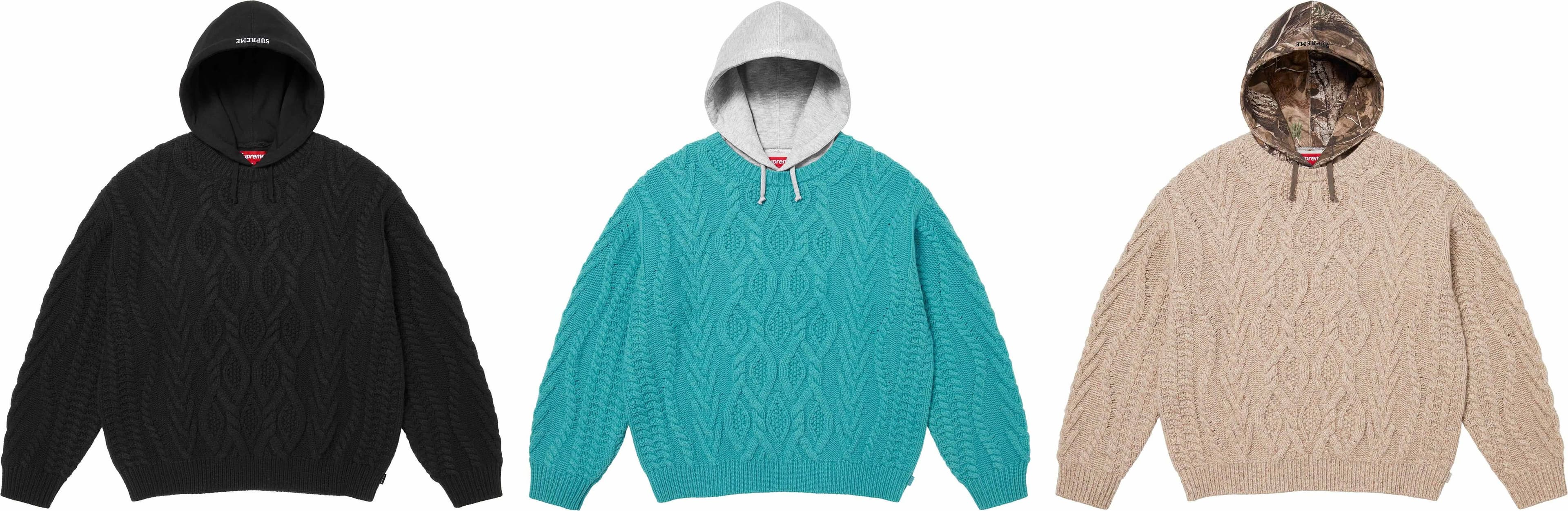 Cable Hooded Sweater