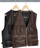 Leather Cargo Vest view 1