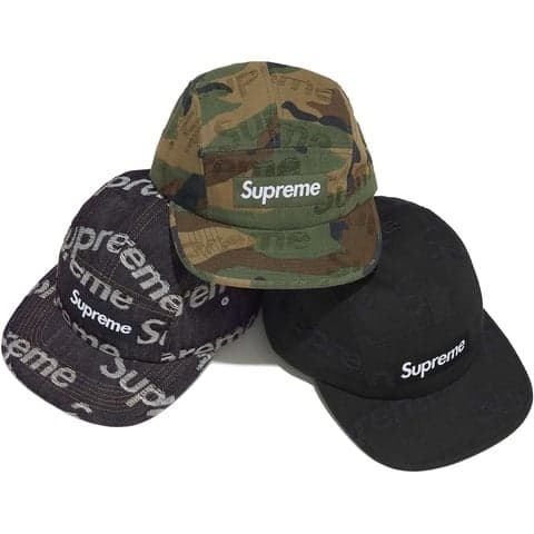 Jacquard Logos Denim Camp Cap