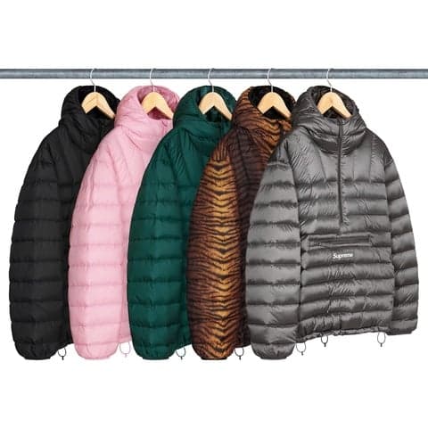 Micro Down Half Zip Hooded Pullover