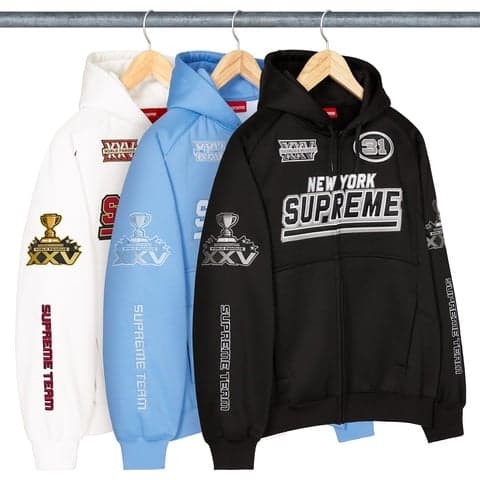 Football Zip Up Hooded Sweatshirt