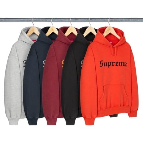 Washed Old English Hooded Sweatshirt