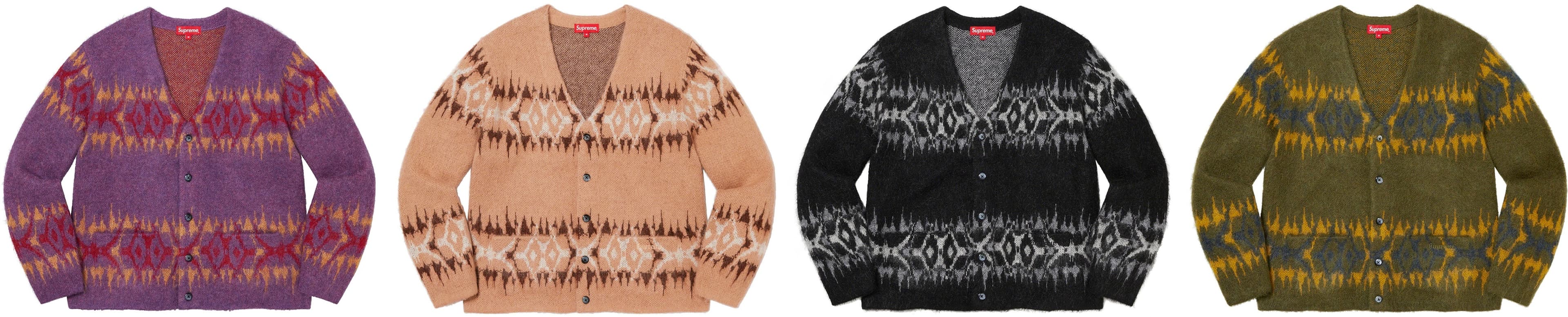 Abstract Stripe Cardigan