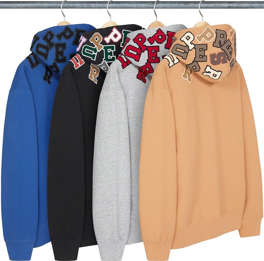 Scattered Appliqué Hooded Sweatshirt