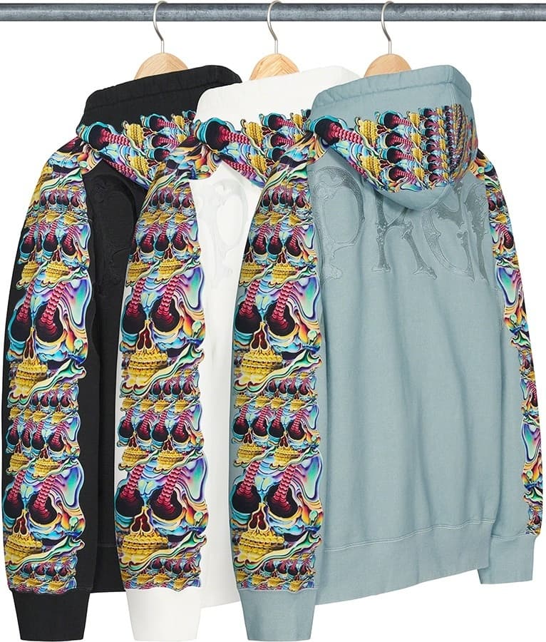 Skulls Zip Up Hooded Sweatshirt