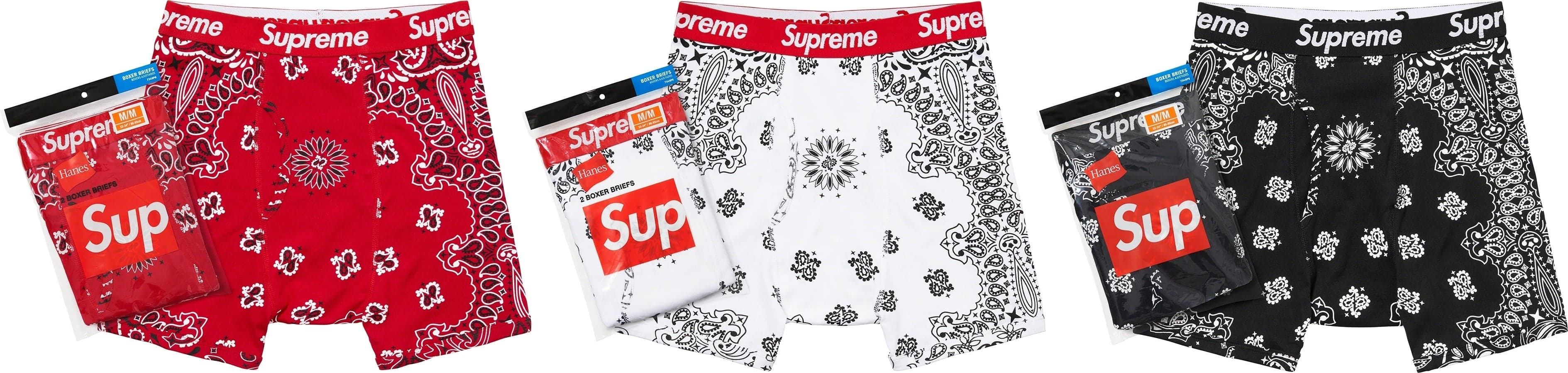 Supreme®/Hanes® Bandana Boxer Briefs (2 Pack)