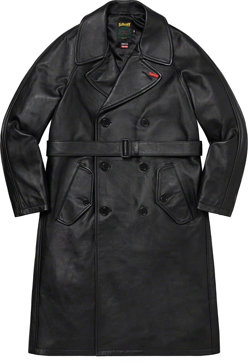 Supreme®/Schott® Leather Trench Coat