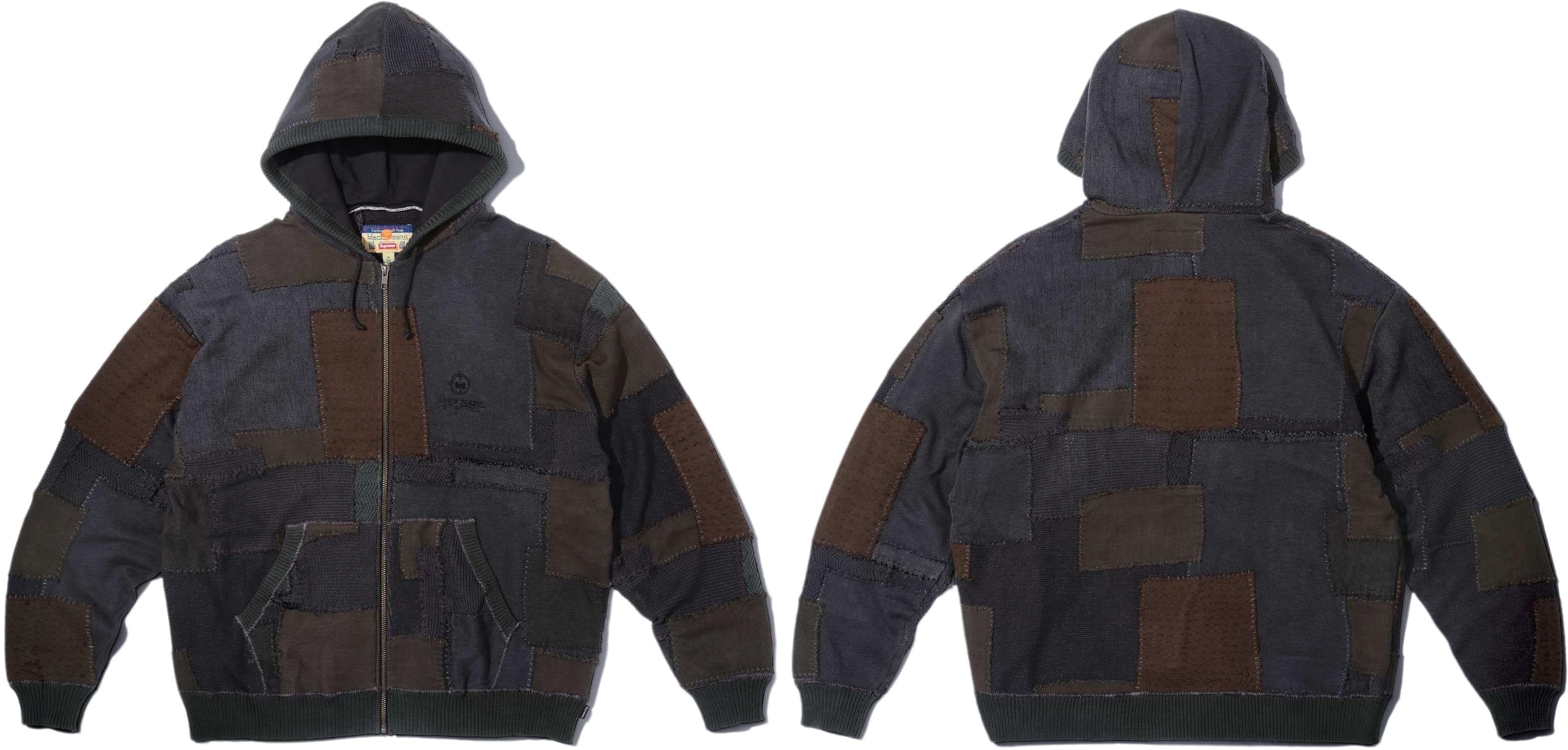 Supreme®/blackmeans Patchwork Zip Up Hooded Sweater
