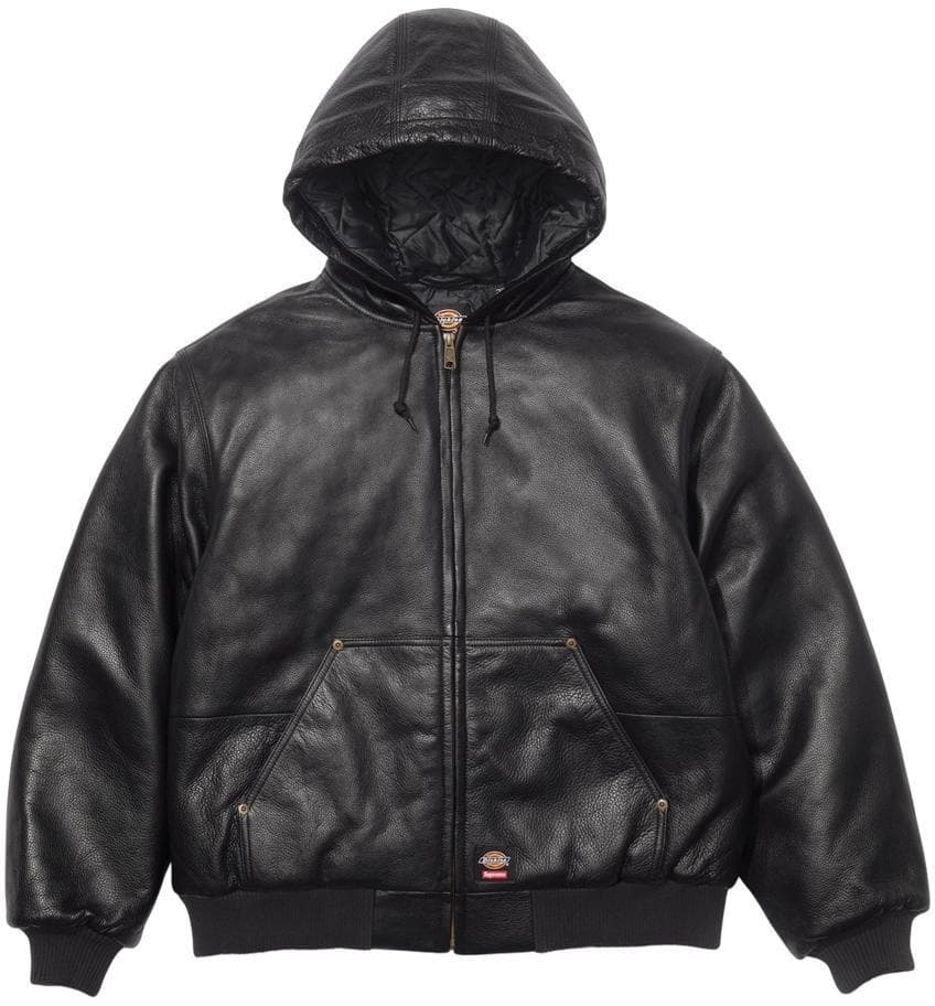 Supreme®/Dickies® Hooded Leather Work Jacket
