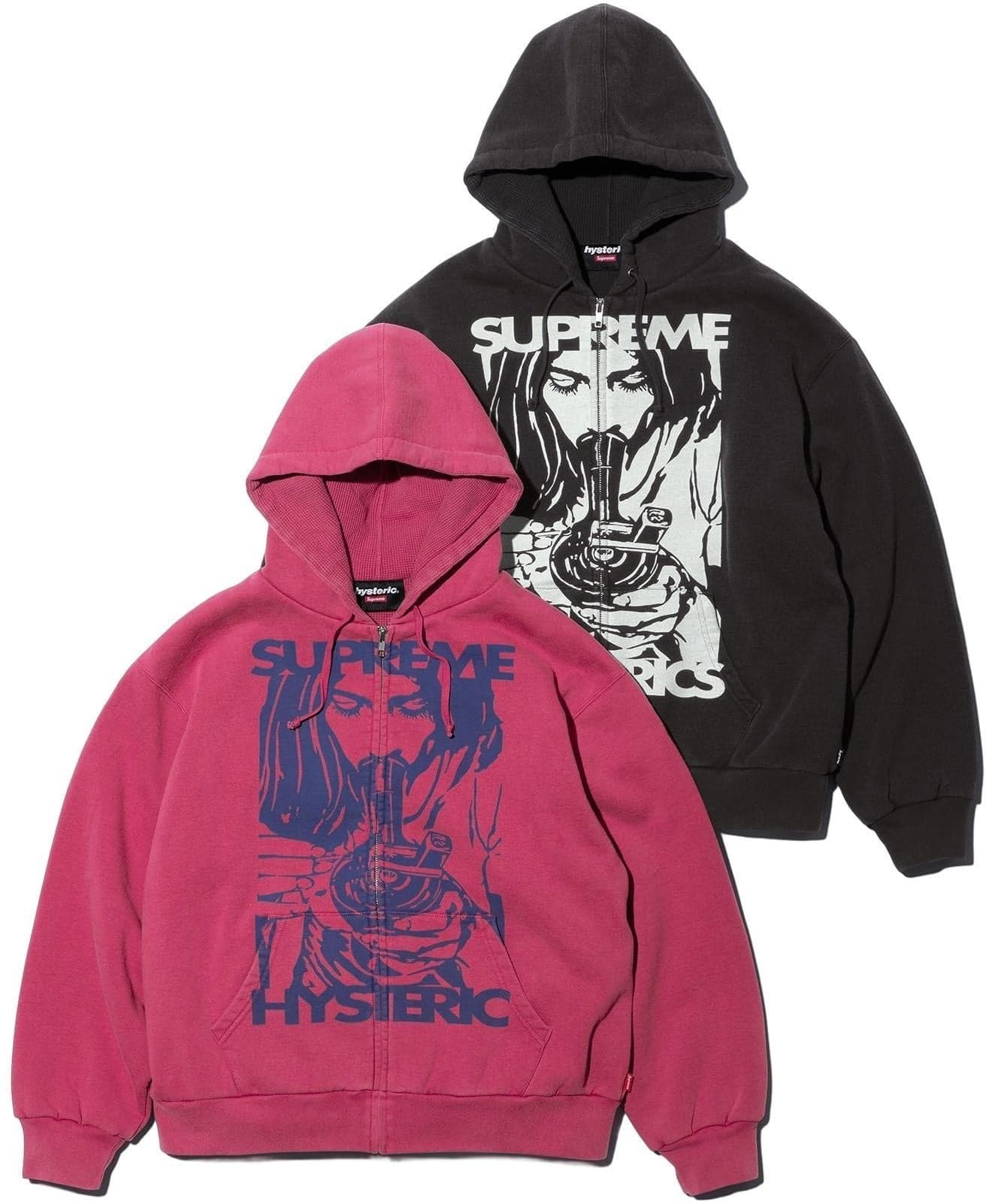 Supreme®/HYSTERIC GLAMOUR Thermal Lined Zip Up Hooded Sweatshirt