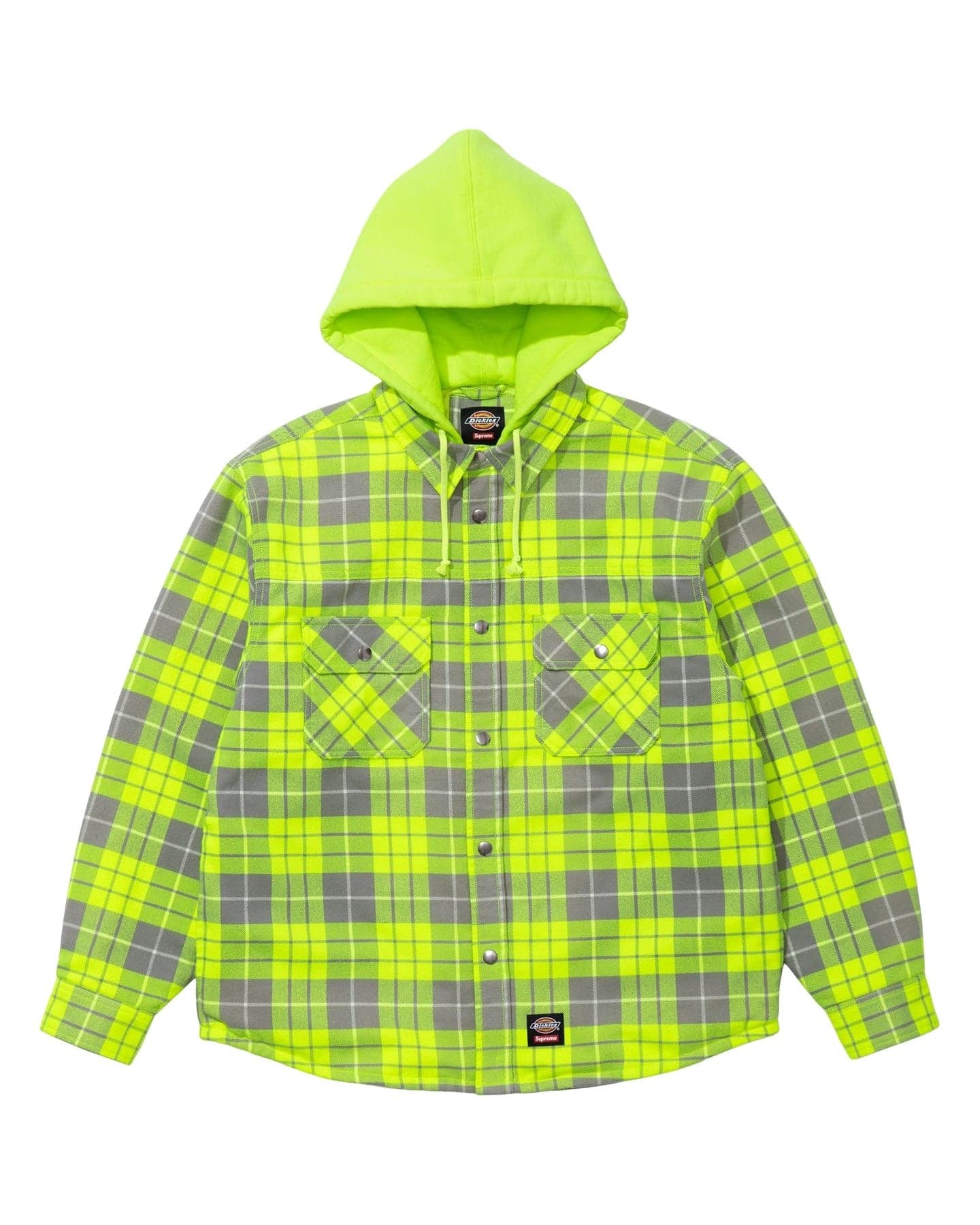 Supreme®/Dickies® Lined Zip Up Hooded Flannel Shirt