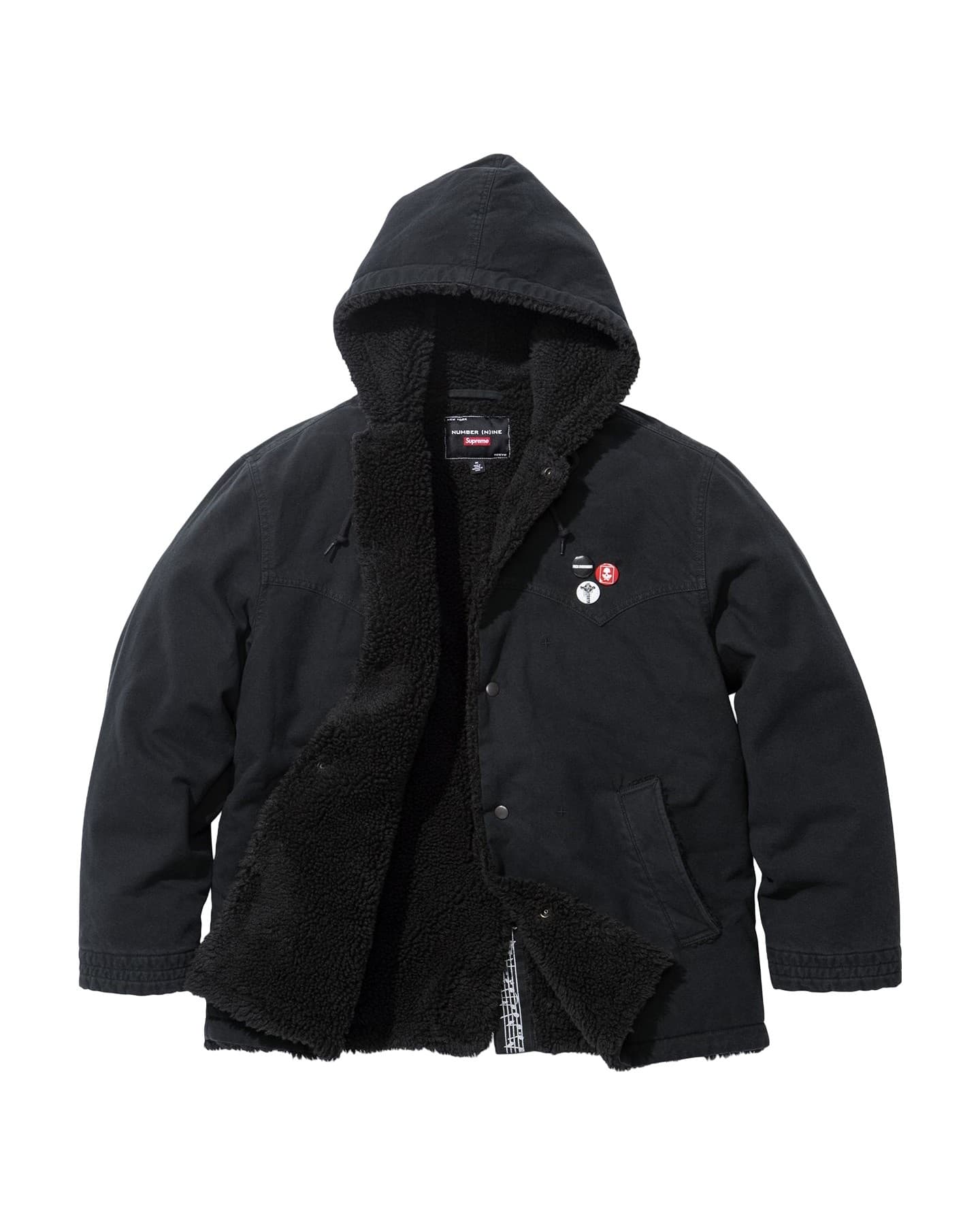 Supreme®/Number (N)ine® Faux Shearling Hooded Coat