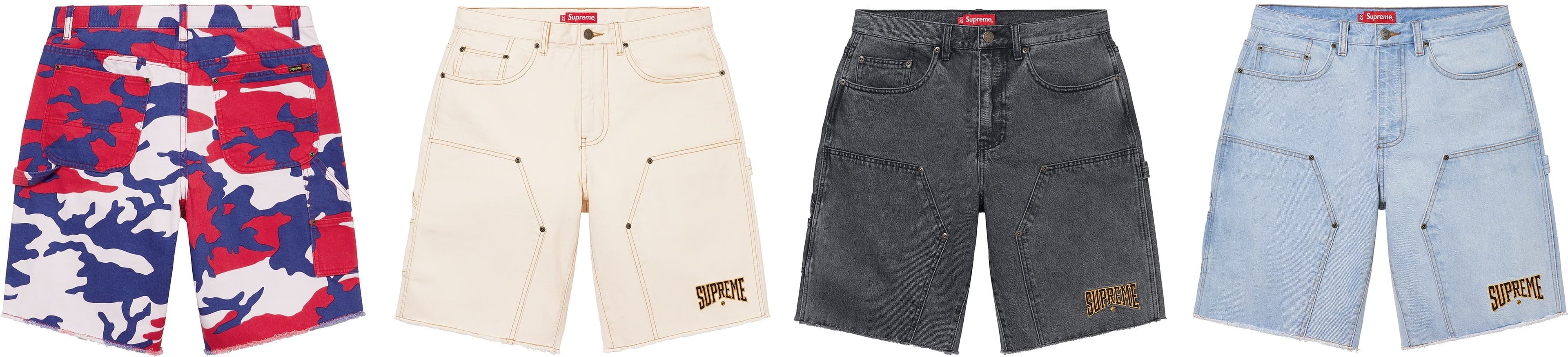 Cutoff Double Knee Denim Painter Short