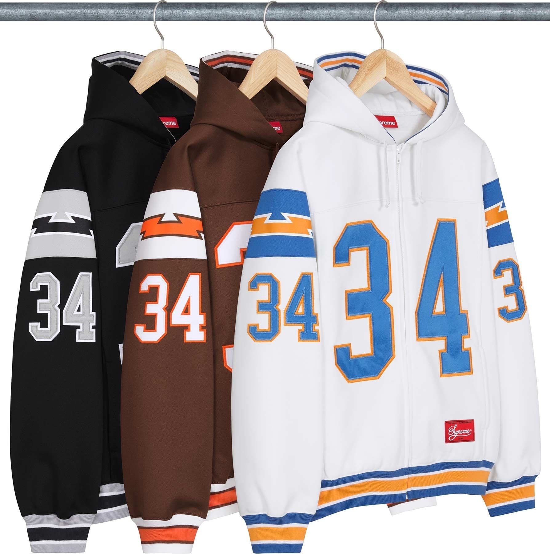 Football Zip Up Hooded Sweatshirt