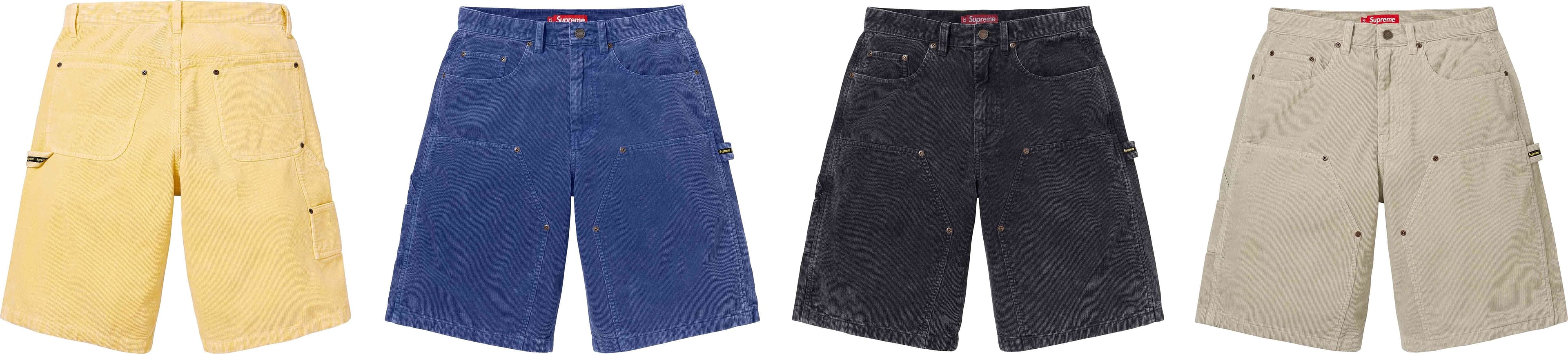 Washed Corduroy Double Knee Painter Short