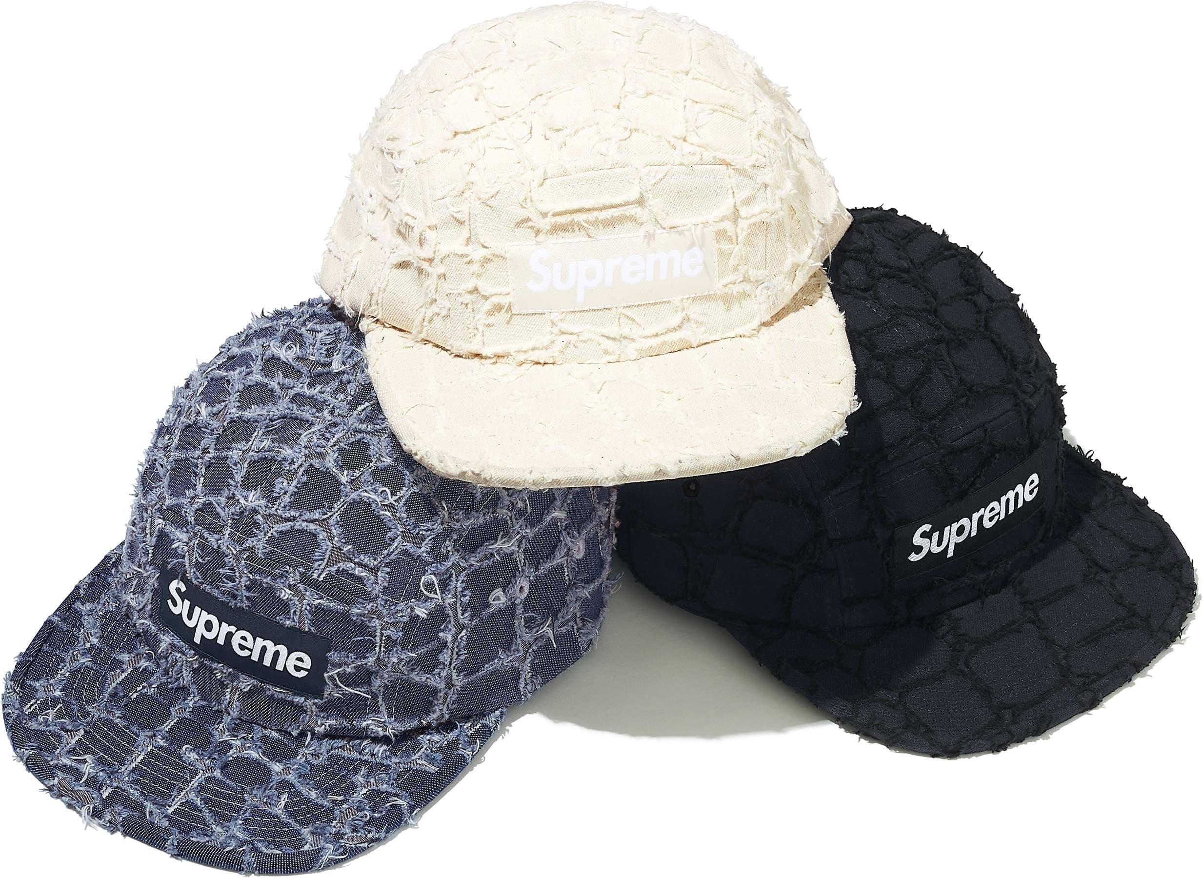 Frayed Croc Denim Camp Cap