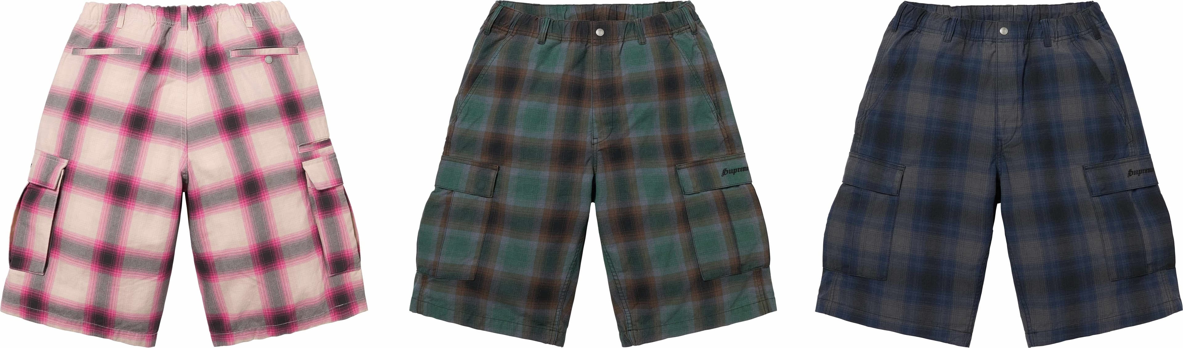 Shadow Plaid Cargo Short