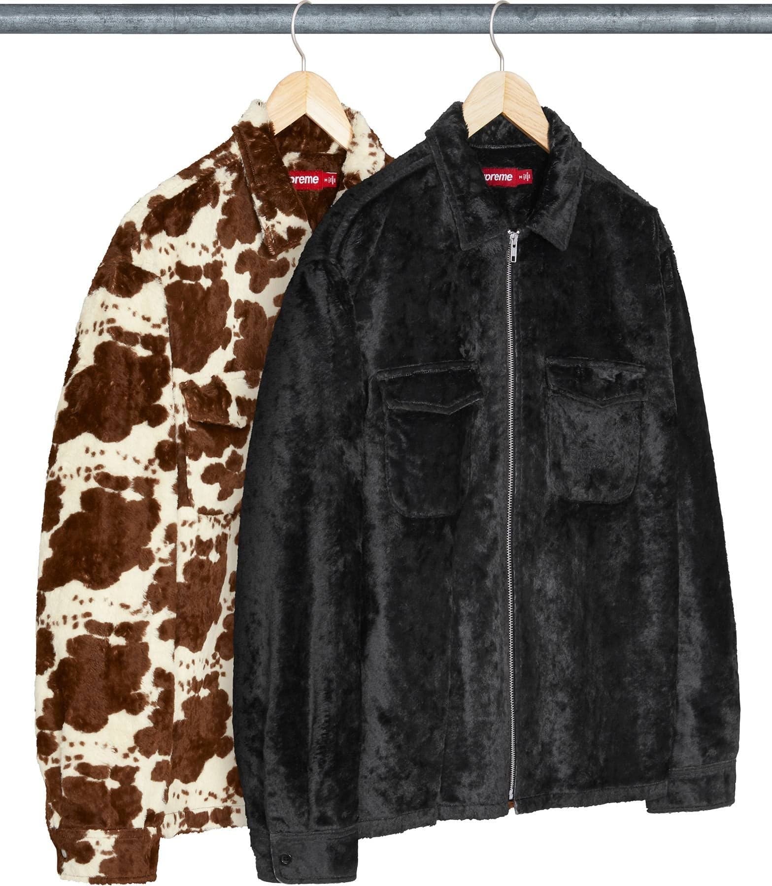 Faux Fur Zip Up Shirt