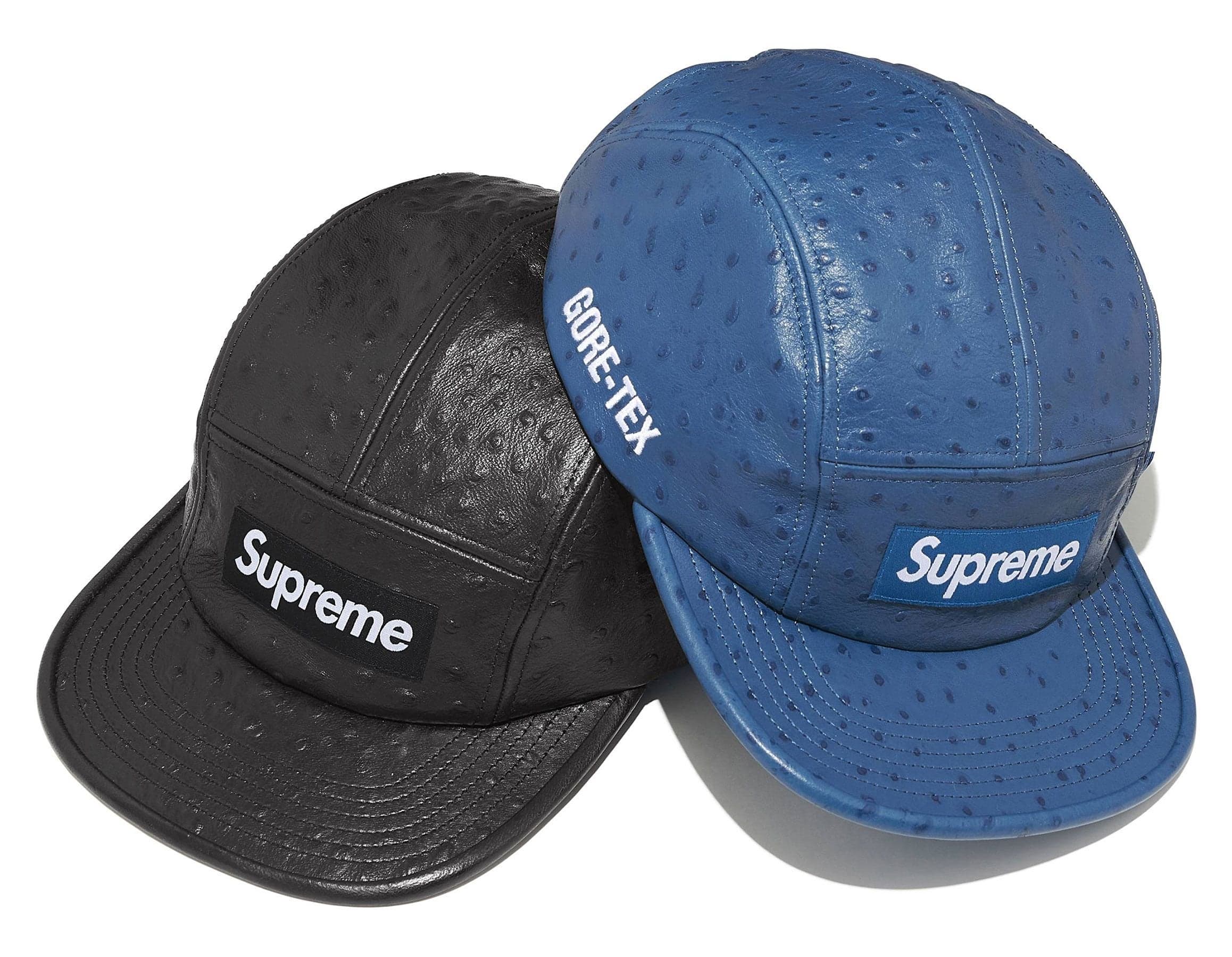 Ostrich Embossed Leather GORE-TEX Camp Cap