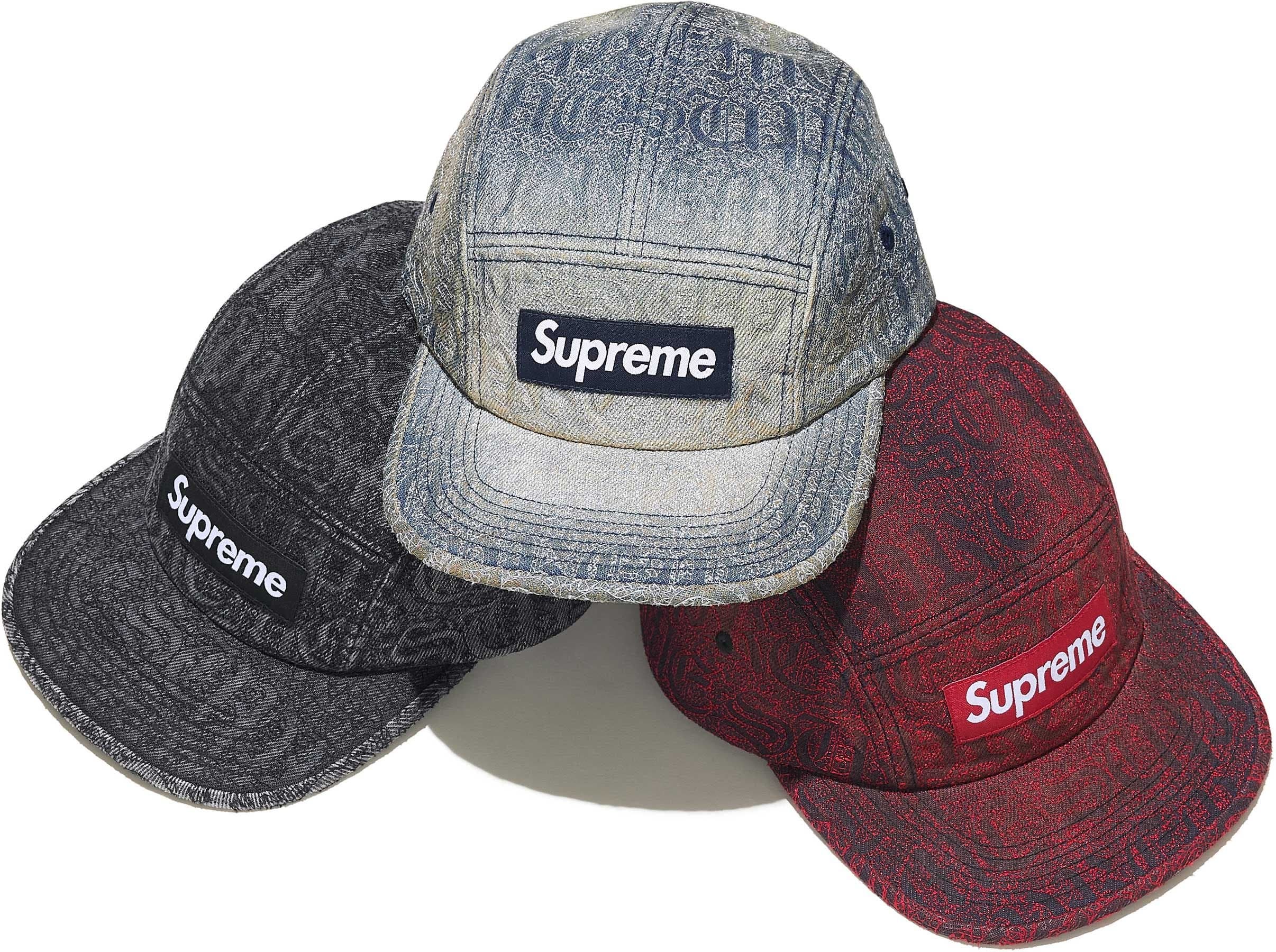 Stitched Old English Denim Camp Cap