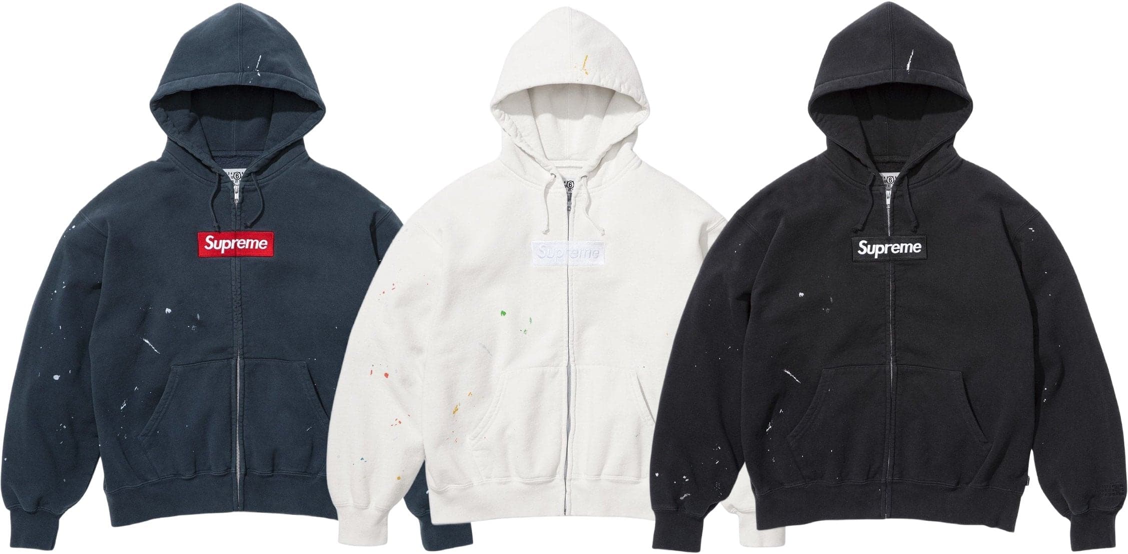 Supreme®/MM6 Maison Margiela Box Logo Zip Up Hooded Sweatshirt